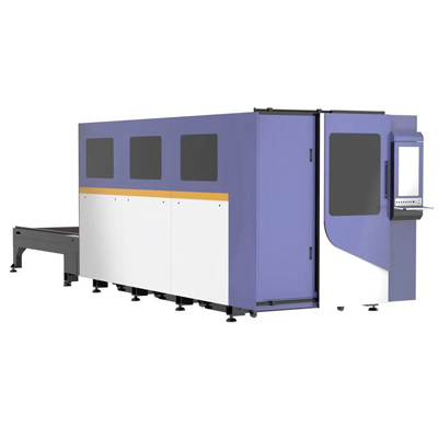 Closed exchange table plate cutting machine